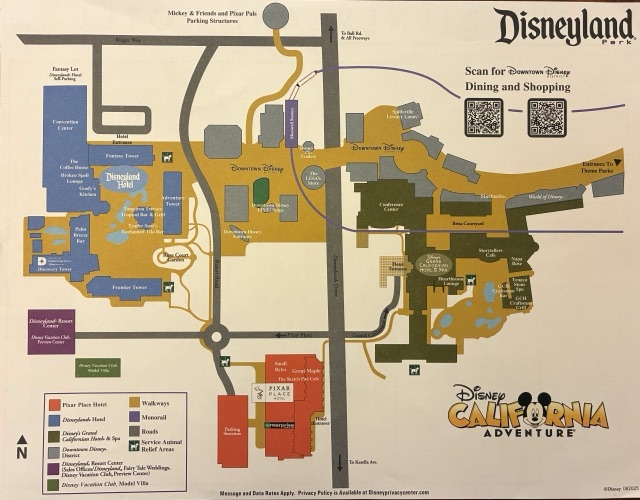カリフォルニアディズニーマップ