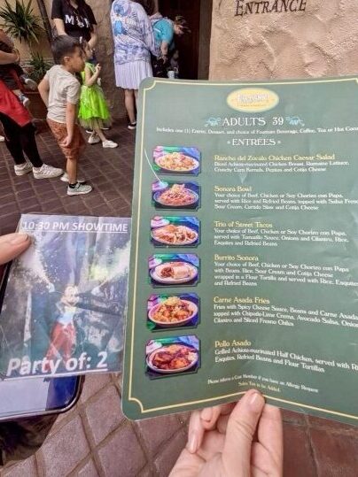 カリフォルニアディズニーランド　ランチョ・デル・ゾカロ　メニュー