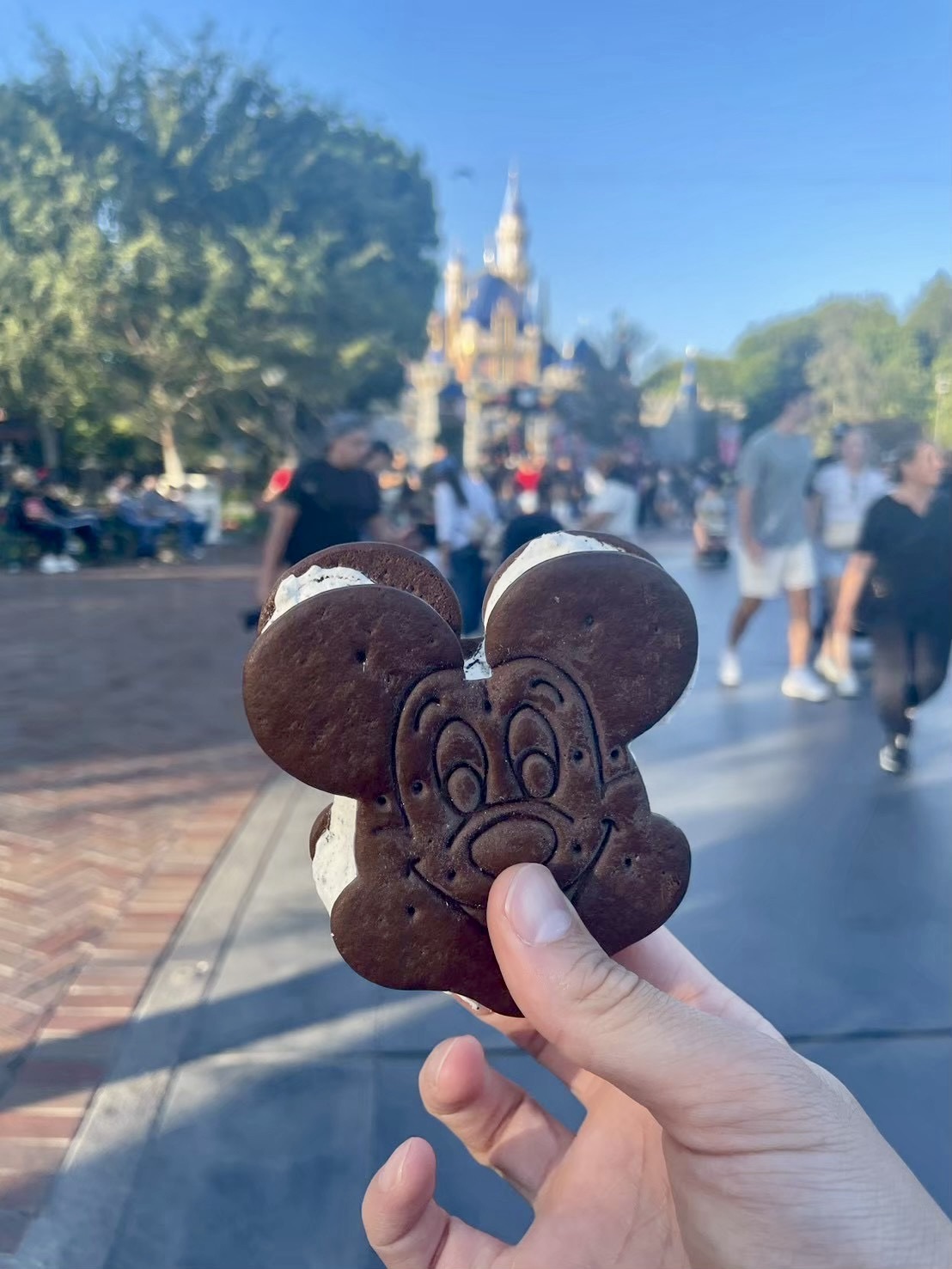 カリフォルニアディズニーランド　ミッキーサンドアイス